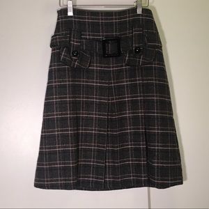 Wool Plaid Skirt